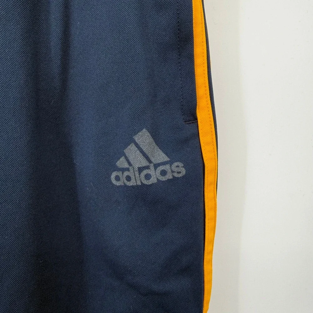 Adidas Track Pants Mens XL LA Galaxy Soccer Navy Blue Yellow Athletic Joggers